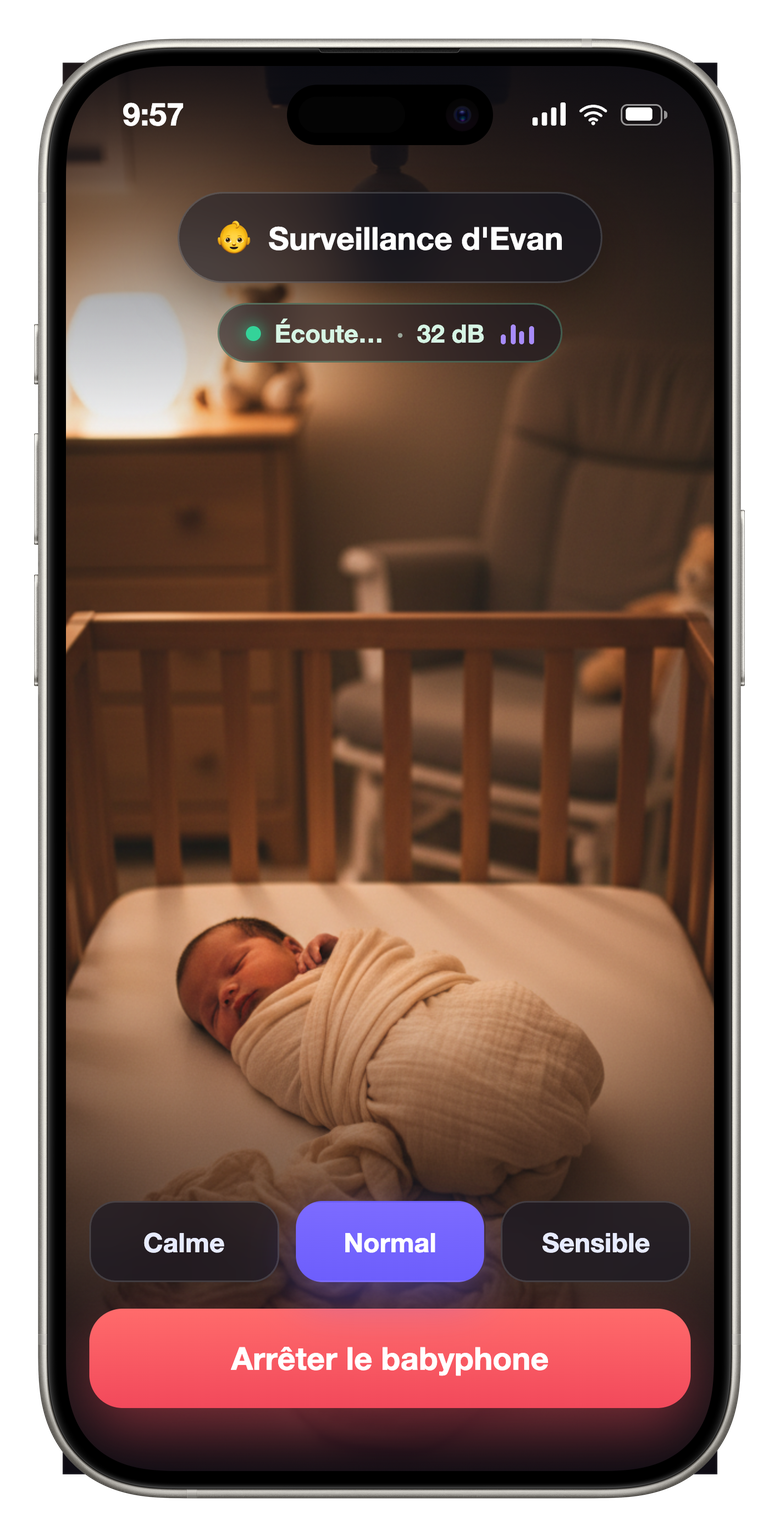 Un babyphone. Intégré.